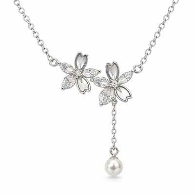 Pearl Blossom Cascade Necklace