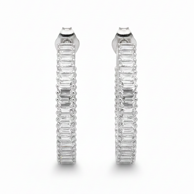 Celestial Ice Baguette Hoop