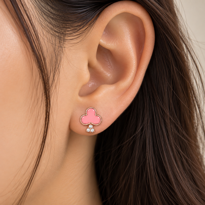 Petalora Blush Clover Studs
