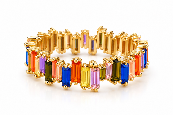 Rainbow Royale Open Eternity Ring