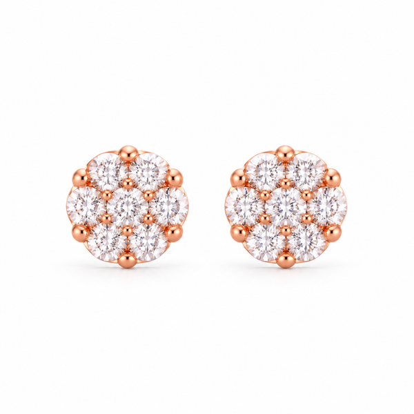 Rosé Petal Gleam Studs