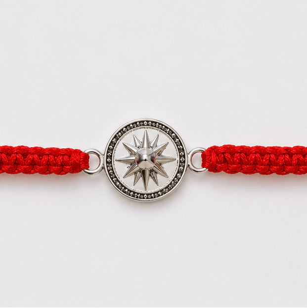 925 Sterling Silver Dhruva Star Rakhi with Sacred Red Thread | Premium Compass Star Rakhi for Brother | Raksha Bandhan | Mohè Jewels