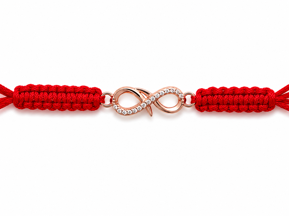 925 Sterling Silver Infinite Promise Rakhi with Sacred Red Thread | Premium Infinity Rakhi for Brother | Raksha Bandhan | Mohè Jewels