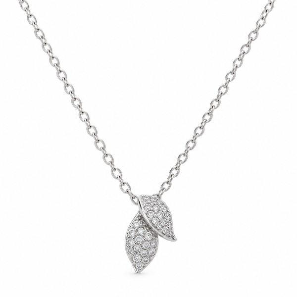 Silver Leaf Elegance Necklace