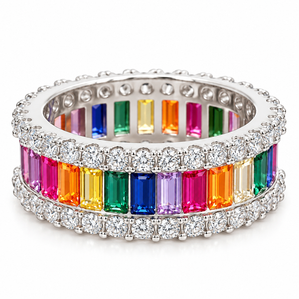 Rainbow Luxe Eternity Ring