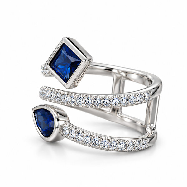 Sapphire Arc Ring