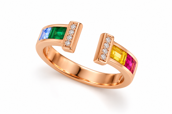 Prism Aura Multicolour Open Ring