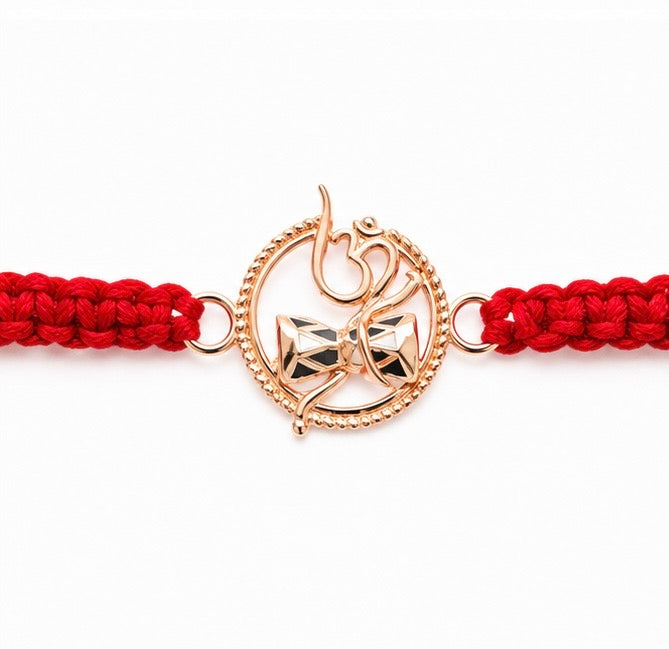 925 Sterling Silver Mahadev Sacred Resonance Rakhi with Om, Damru & Sacred Red Thread | Premium Shiva Rakhi for Brother | Mohè Jewels