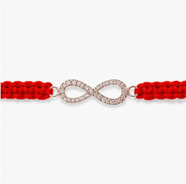 925 Sterling Silver Infinite Grace Rakhi with Sacred Red Thread | Premium Infinity Rakhi for Brother | Raksha Bandhan | Mohè Jewels