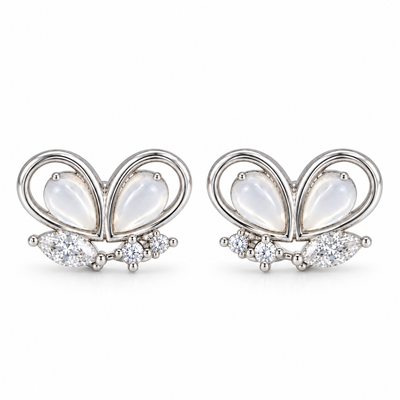 Celestia Butterfly Crystal Studs
