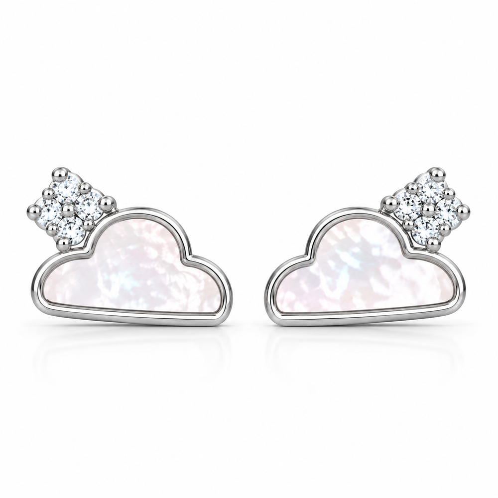 Celestia Pearl Cloud Studs