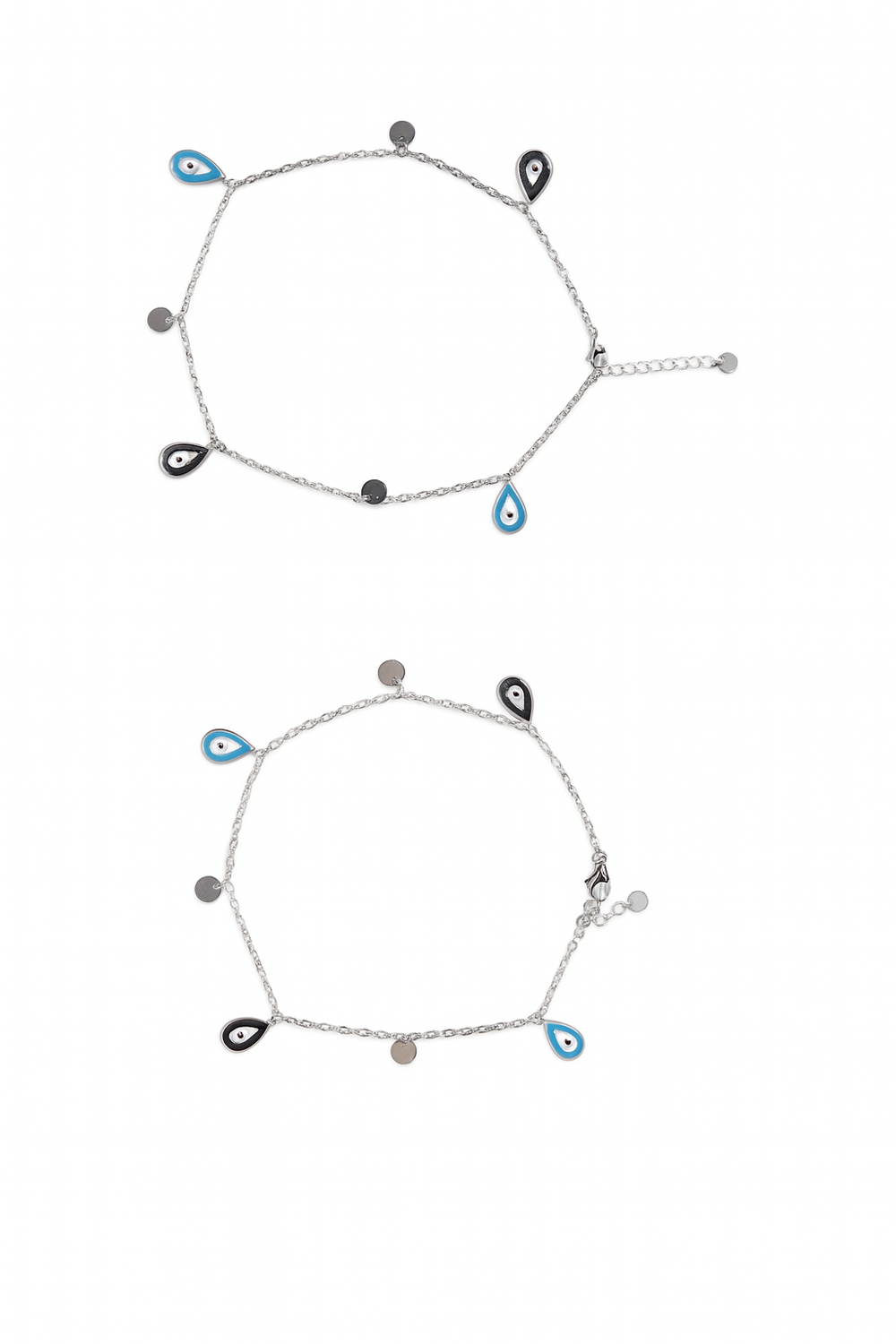 Silver Twinkle Drop Anklet For Women