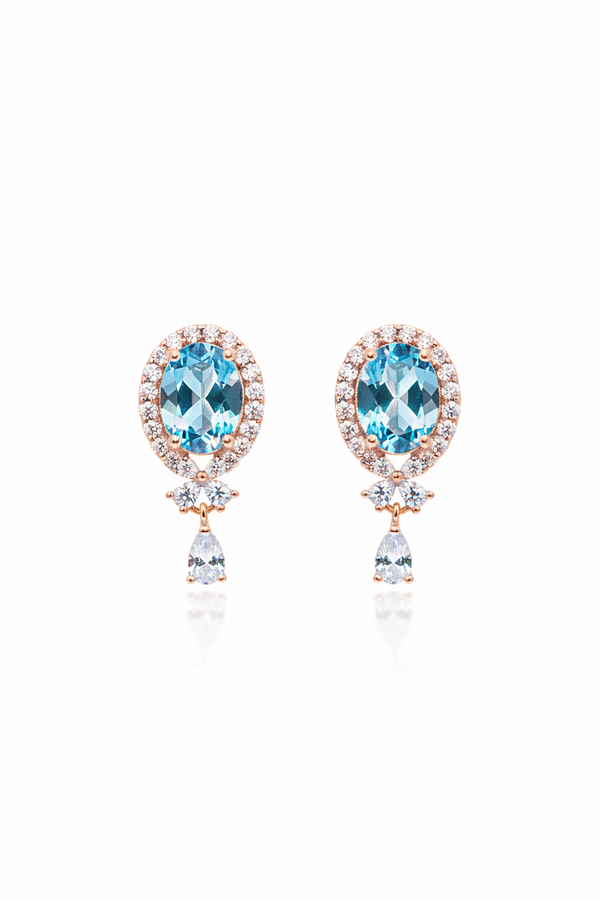 Azure Halo Teardrop Dangle