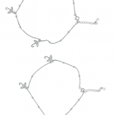 Silver Rain Dancer Anklet For Women