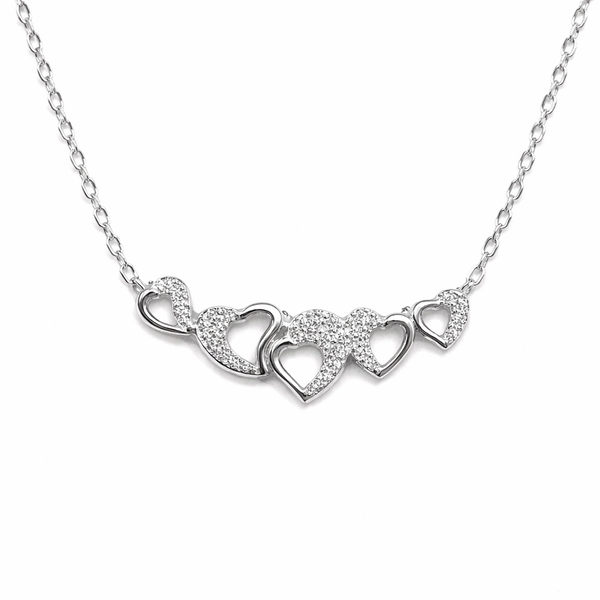 Everlinked Hearts Radiance Necklace 925 Sterling Silver