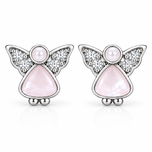 Seraphina Blushwing Pearl Studs