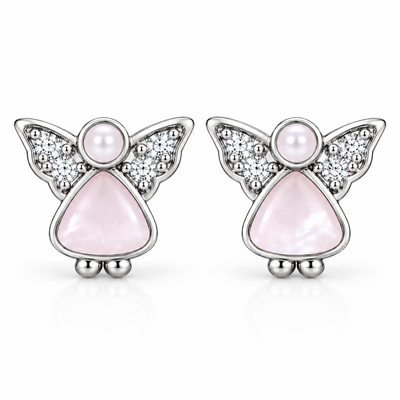 Seraphina Blushwing Pearl Studs