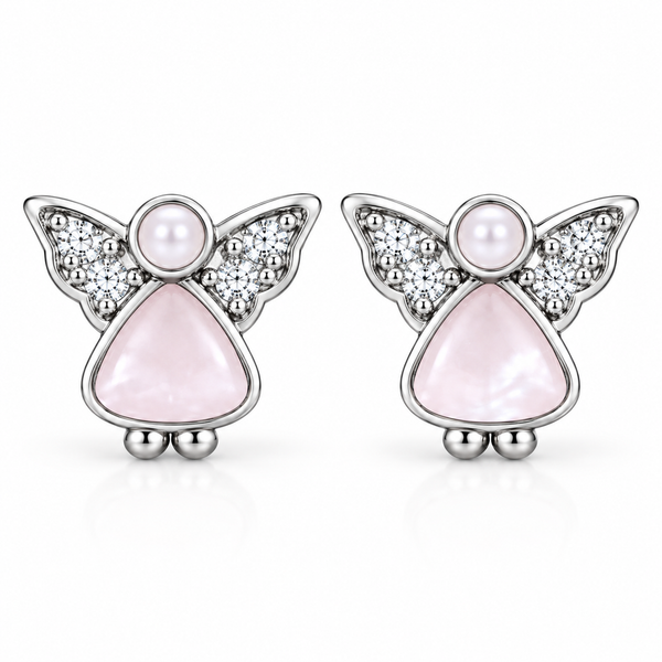 Seraphina Blushwing Pearl Studs