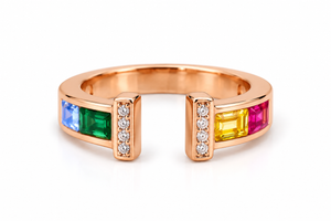 Prism Aura Multicolour Open Ring