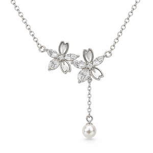 Pearl Blossom Cascade Necklace