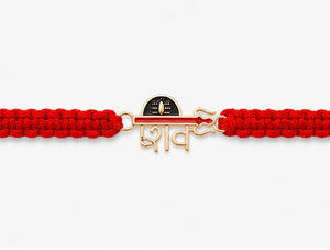 925 Sterling Silver Rudra Tilak Rakhi with Trishul & Sacred Red Thread | Premium Shiv Rakhi for Brother | Raksha Bandhan | Mohè Jewels