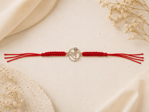 925 Sterling Silver Shri Ram Divya Sankalp Rakhi with Sacred Red Thread | Premium Ram Rakhi for Brother | Raksha Bandhan | Mohè Jewels