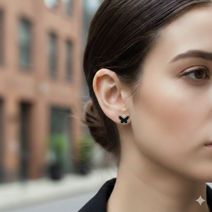 Black Nyra Noir Studs