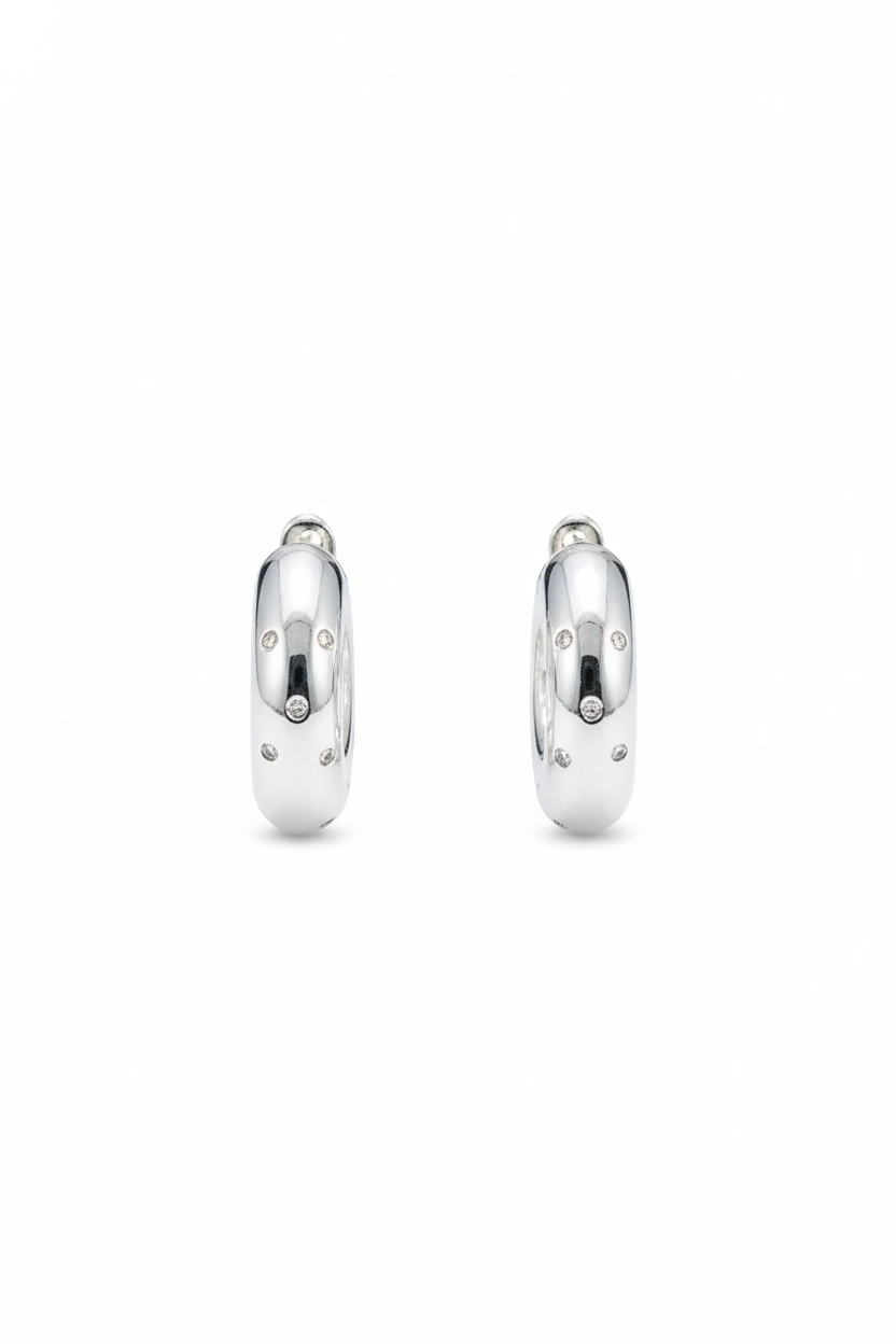Aurora Luxe Diamond-Set Hoop