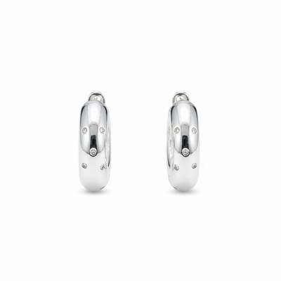 Aurora Luxe Diamond-Set Hoop