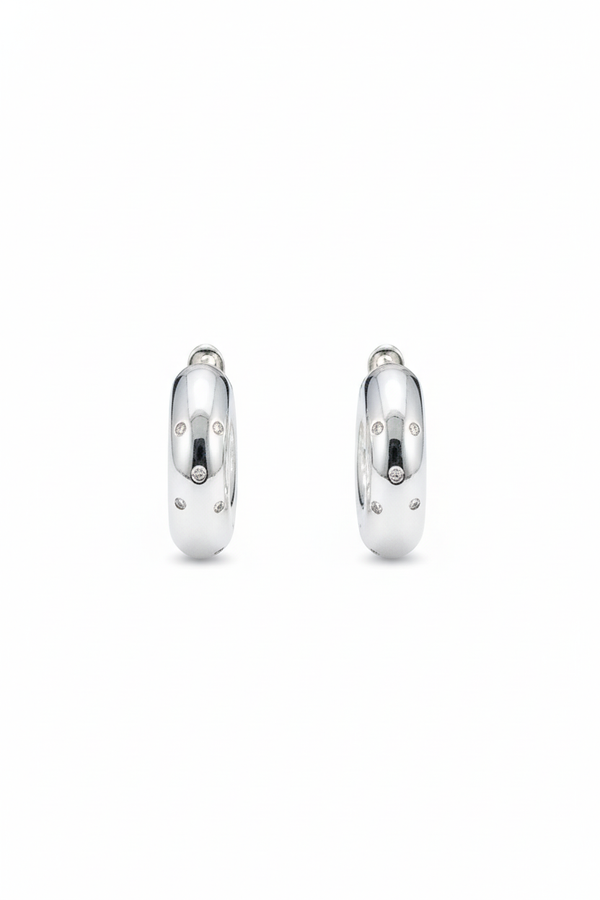 Aurora Luxe Diamond-Set Hoop
