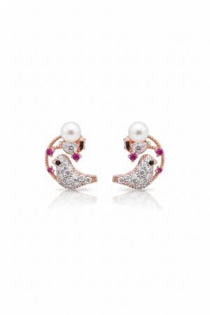 Seraphina Pearl Bird Stud