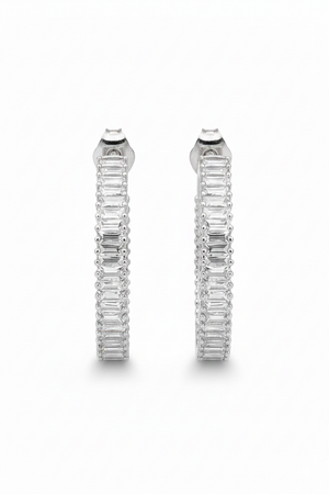 Celestial Ice Baguette Hoop