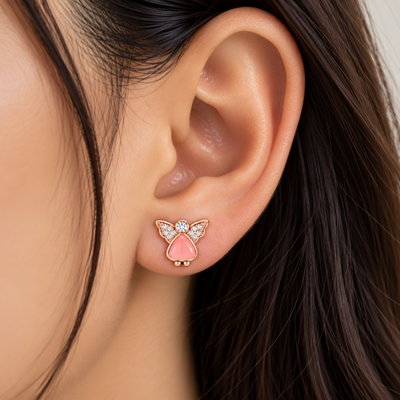 Rosalie Butterfly Blush Studs