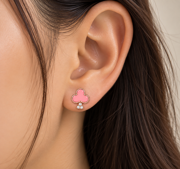 Petalora Blush Clover Studs