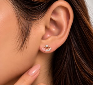 Aurélia Blush Fan Studs
