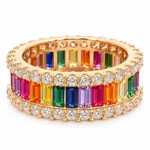 Golden Rainbow Luxe Eternity Ring