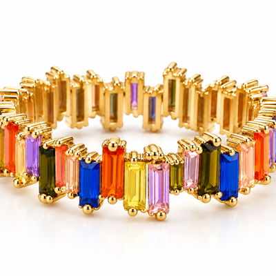 Rainbow Royale Open Eternity Ring