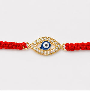 925 Sterling Silver Nazar Kavach Rakhi with Sacred Red Thread | Premium Evil Eye Rakhi for Brother | Raksha Bandhan | Mohè Jewels