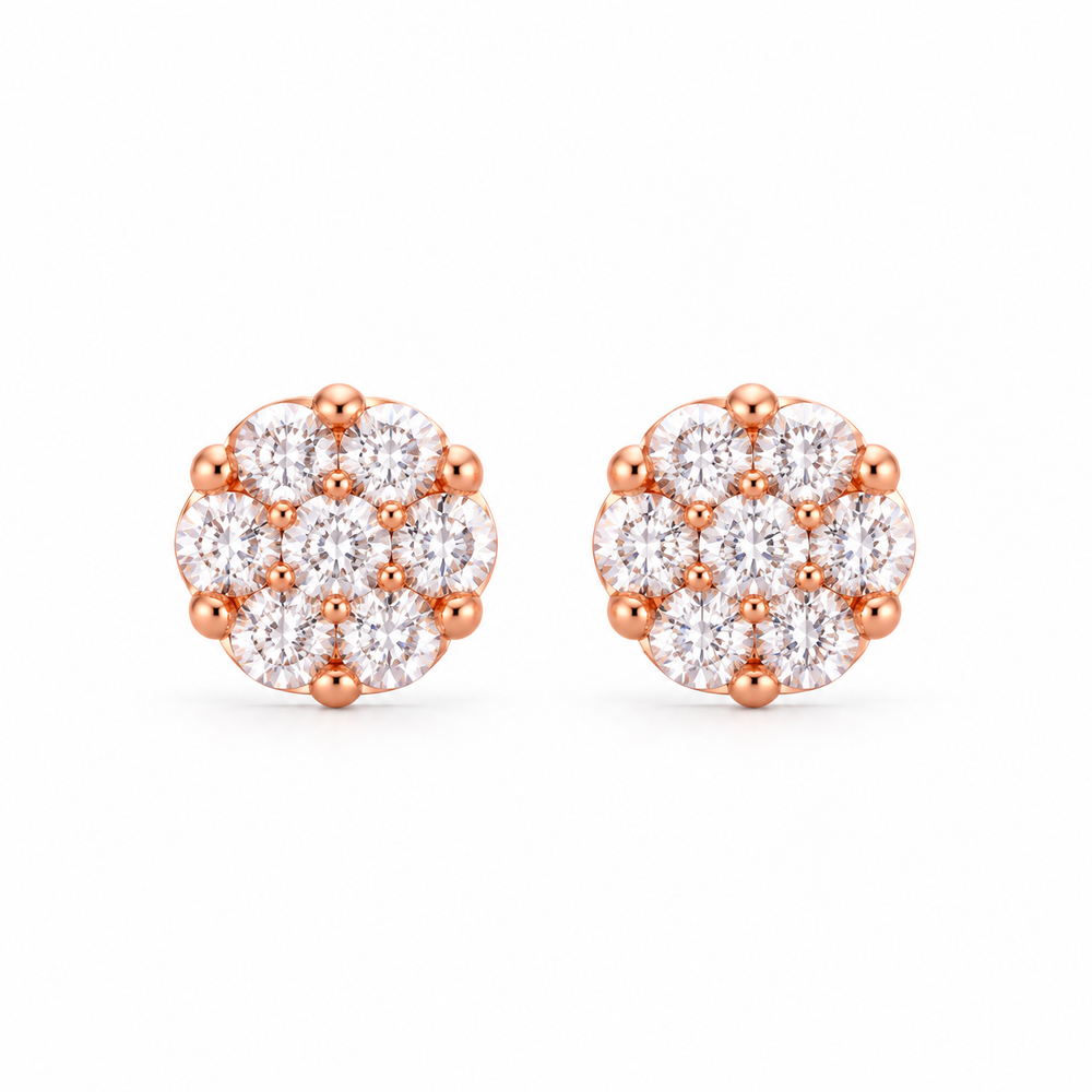Rosé Petal Gleam Studs