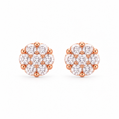 Rosé Petal Gleam Studs