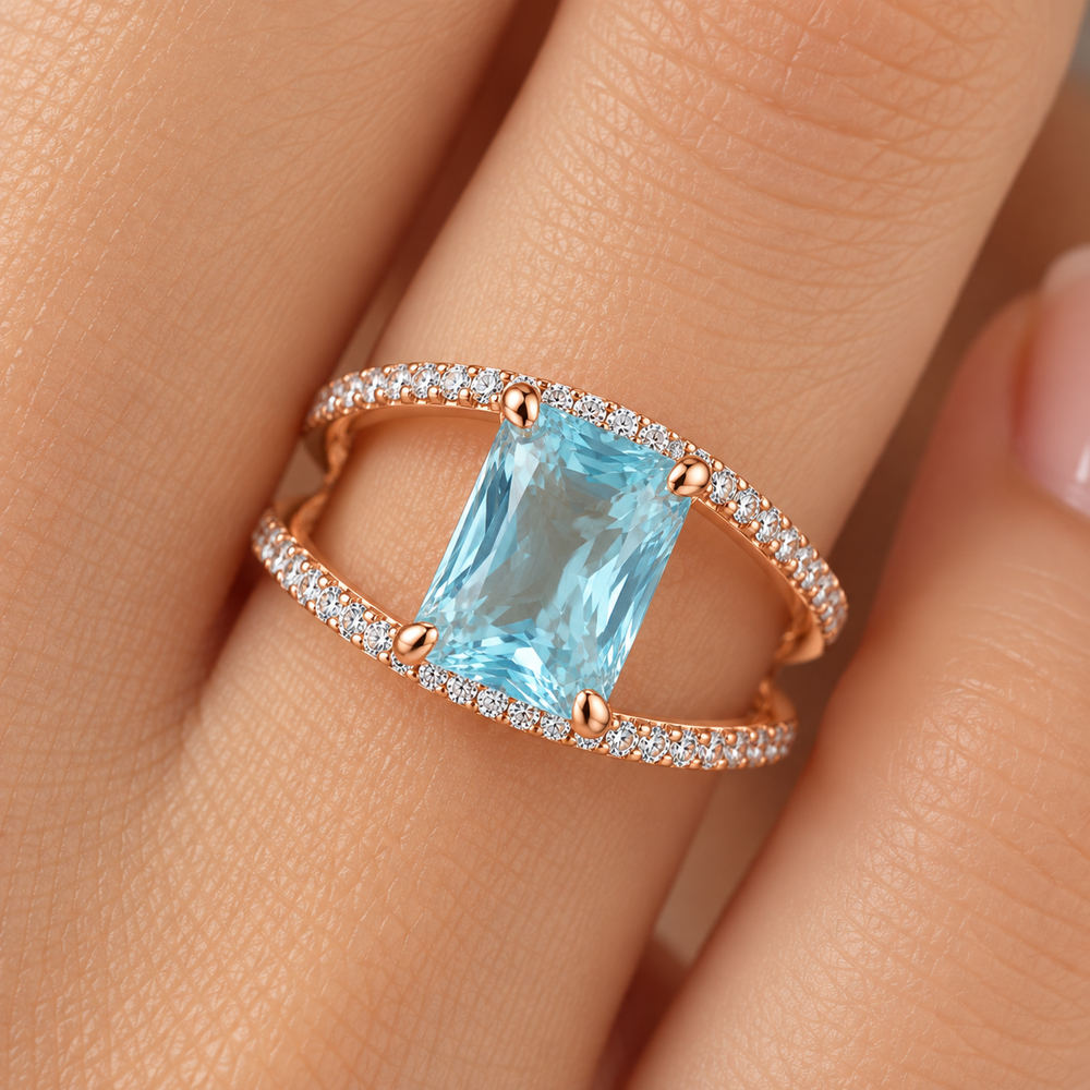 Blue Opal Radiance Ring