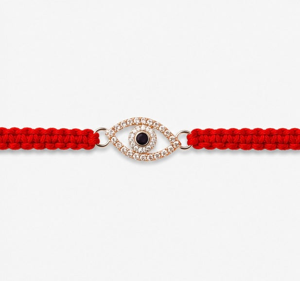 925 Sterling Silver Nazar Suraksha Rakhi with Sacred Red Thread | Premium Evil Eye Rakhi for Brother | Raksha Bandhan | Mohè Jewels