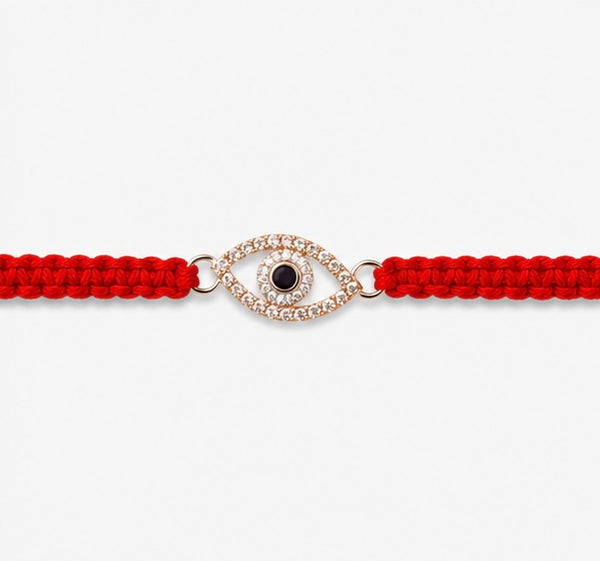 925 Sterling Silver Nazar Suraksha Rakhi with Sacred Red Thread | Premium Evil Eye Rakhi for Brother | Raksha Bandhan | Mohè Jewels