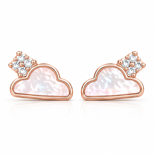 Rosé Cloudburst Mother of Pearl Studs