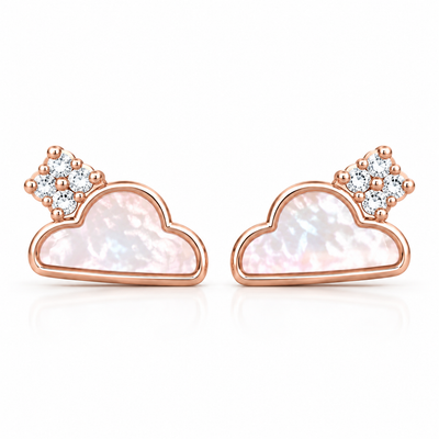 Rosé Cloudburst Mother of Pearl Studs