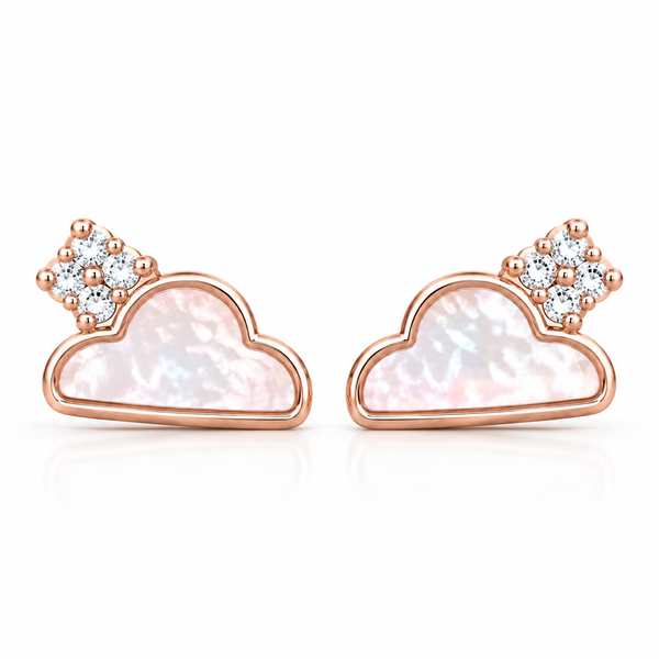 Rosé Cloudburst Mother of Pearl Studs