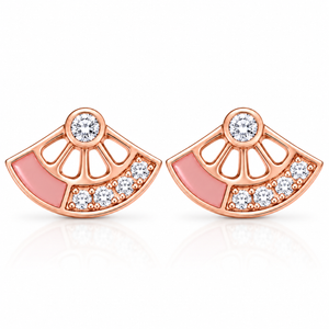 Aurélia Blush Fan Studs