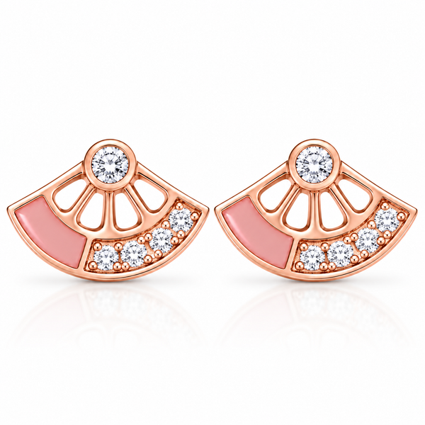Aurélia Blush Fan Studs