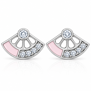 Lunara Fanlight Blush Studs