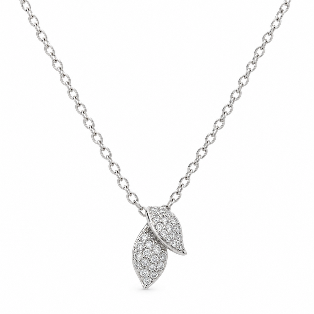 Silver Leaf Elegance Necklace